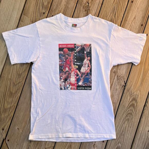 Men's Vintage Chicago Bulls Michael Jordan Scottie Pippin Tee Size M. RARE! - Picture 1 of 10